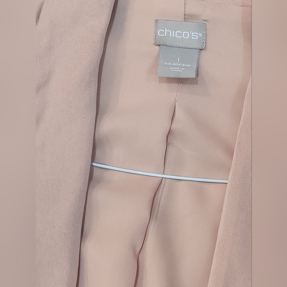 Chico's light pink blazer with collar size 8-10 - Picture 5 of 5